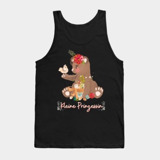 Teddy Bär Kleine Prinzessin Blumen Süß Tank Top